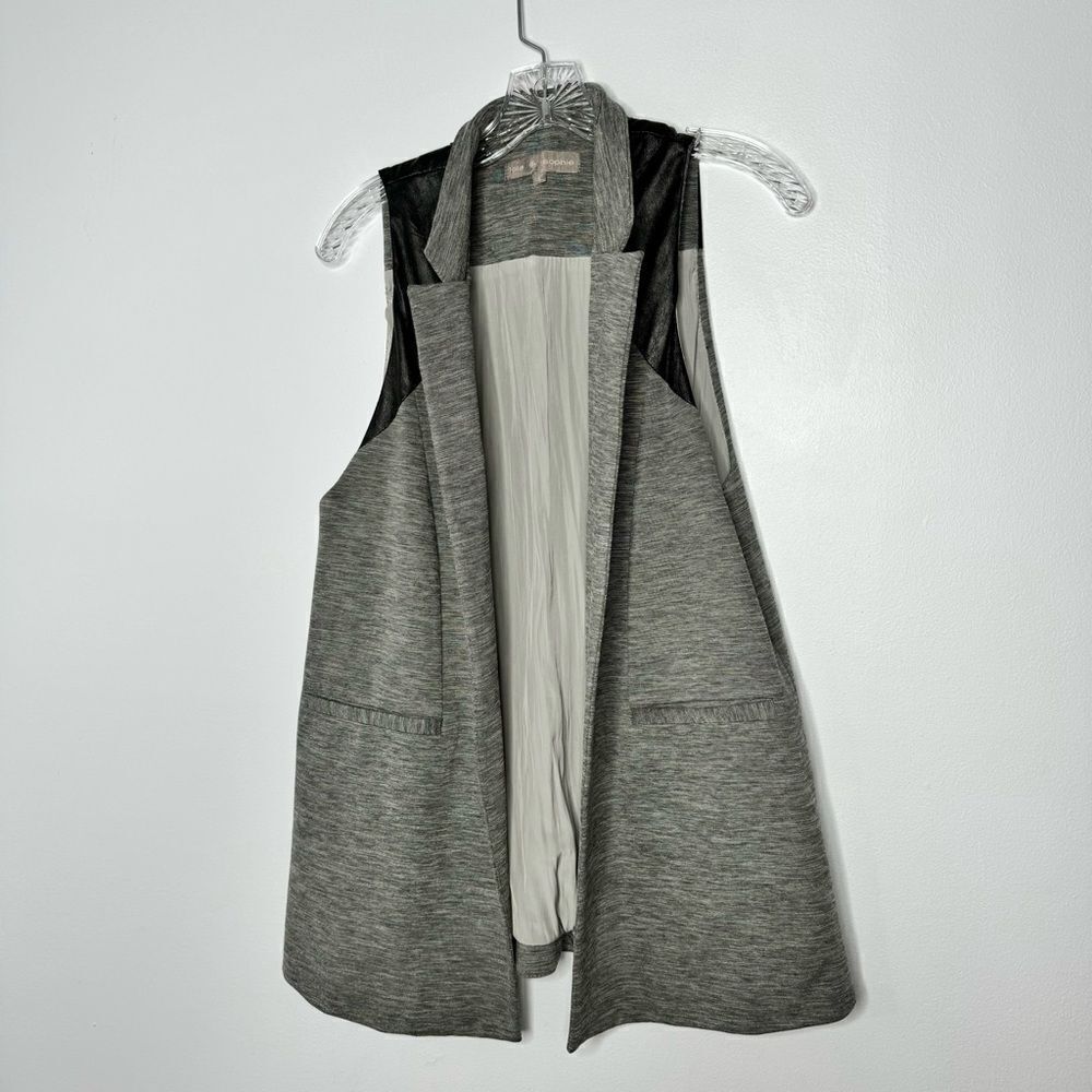 Lola & Sophie gray sleeveless cardigan size small